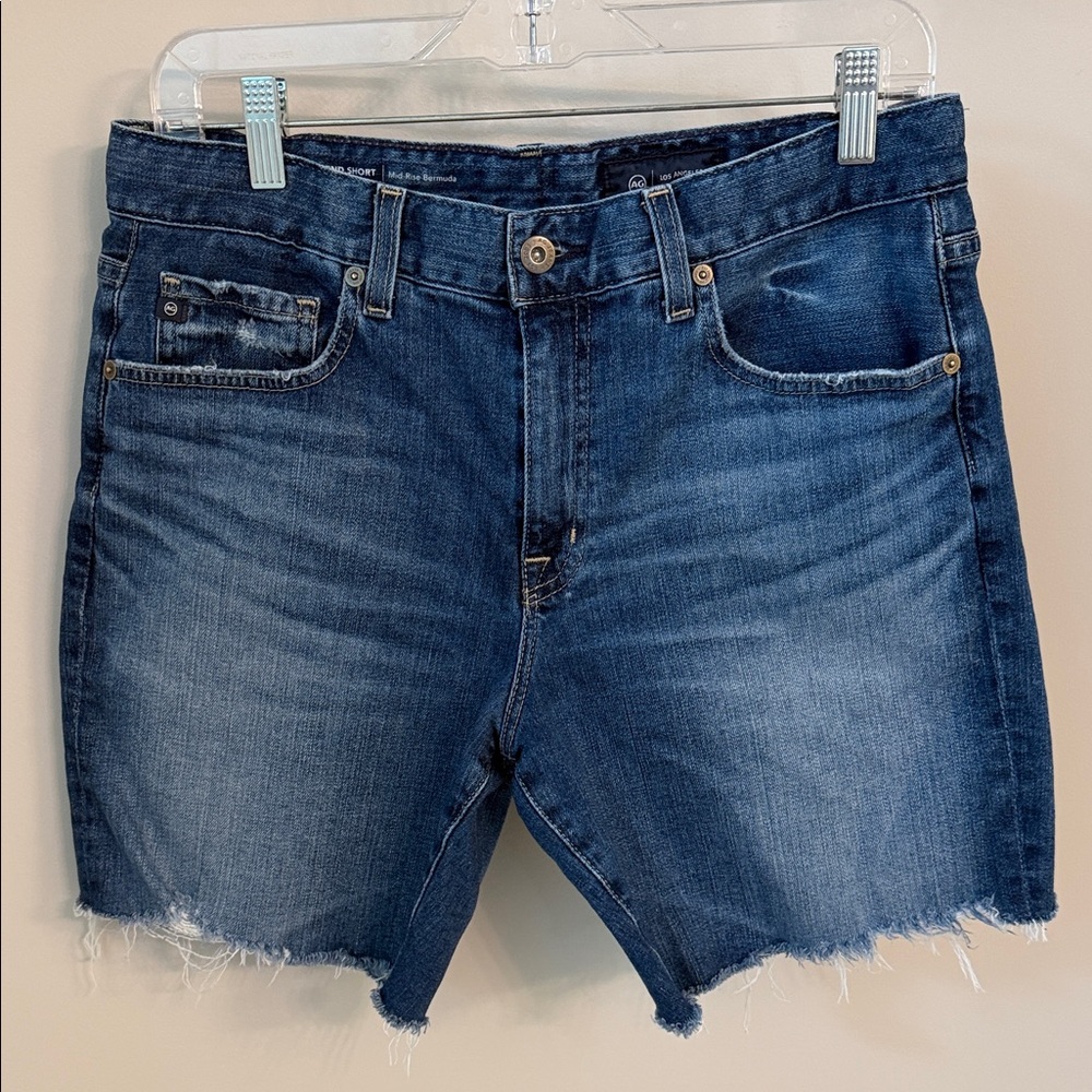AG Adriano Goldschmied Women's Dark Blue Denim Jean Shorts